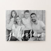 Puzzle Photo de famille de script simple et moderne (Horizontal)
