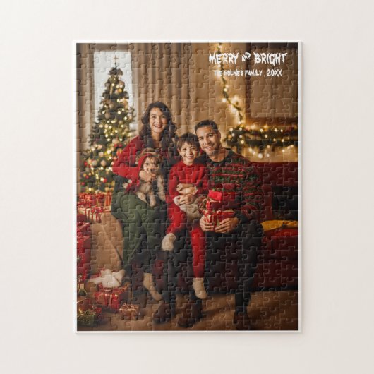 Puzzle Photo de famille élégante Noël (Vertical)