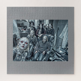 Puzzle Photo de famille étrange sur le thème d'Halloween