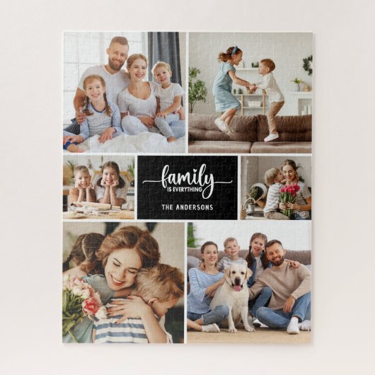 Puzzle Photo de famille moderne simple Script (Vertical)
