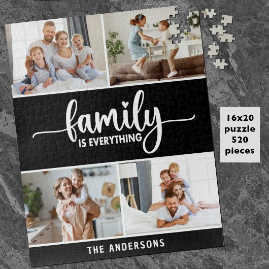 Puzzle Photo de famille moderne simple Script