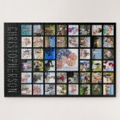 Puzzle Photo de famille Nom du collage Noir (Horizontal)