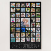 Puzzle Photo de famille Nom du collage Noir (Vertical)