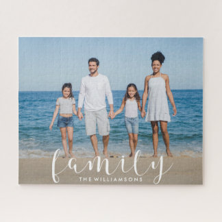 Puzzle Photo de famille personnalisée et nom Qualité pers