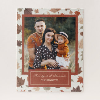 Puzzle Photo de famille personnalisée Feuilles d'automne