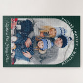 Puzzle Photo de famille personnalisée Vacances modernes (Horizontal)