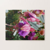 Puzzle photo de fleur de fuchsia rose créatif (Horizontal)