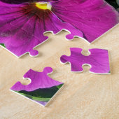 Puzzle Photo de fleurs de pensées violettes (Côté)