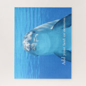 Puzzle Photo de fond dramatique d'un dauphin ludique, (Vertical)