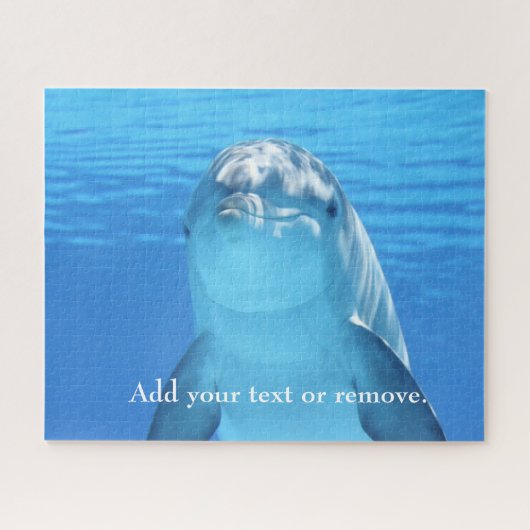 Puzzle Photo de fond dramatique d'un dauphin ludique, (Horizontal)