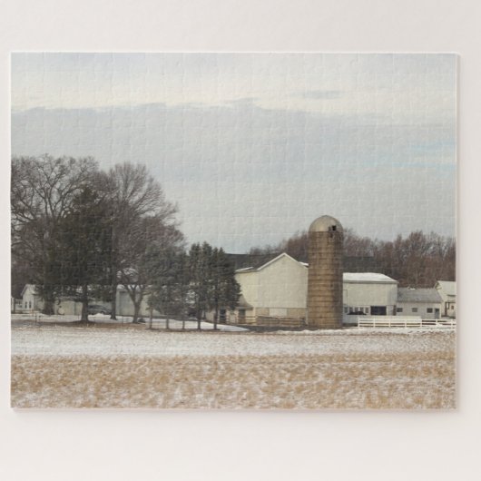 Puzzle photo de la ferme d'hiver