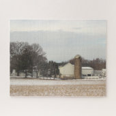 Puzzle photo de la ferme d'hiver (Horizontal)