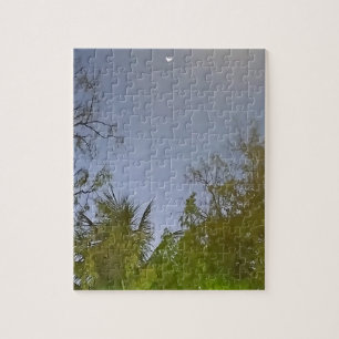 Puzzle Photo de la lune Sky Crescent du soir