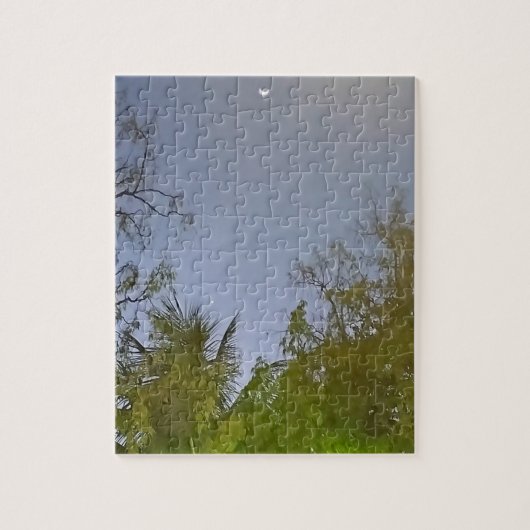 Puzzle Photo de la lune Sky Crescent du soir (Vertical)