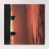 Puzzle Photo de la nature du coucher du soleil de mouton (Horizontal)