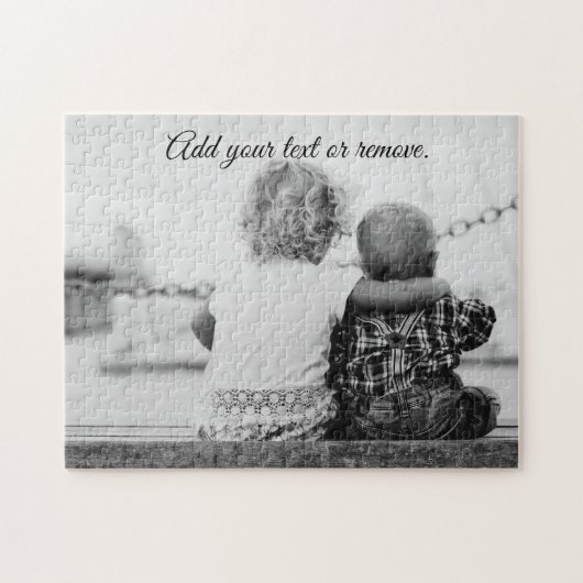 Puzzle Photo de la petite soeur embrassant son petit frèr (Horizontal)
