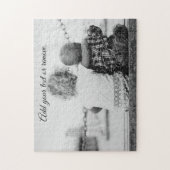 Puzzle Photo de la petite soeur embrassant son petit frèr (Vertical)