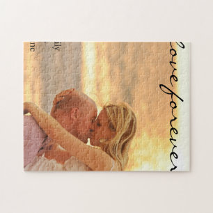Puzzle Photo de mariage avec noms et date pour toujours