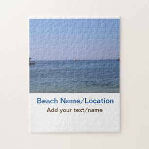 Puzzle photo de plage océan eau ajouter nom texte lieu ét