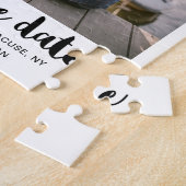 Puzzle Photo de script blanc Enregistrer la date Noir (Côté)