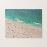 Puzzle Photo de voyage de la plage avec eau turquoise<br><div class="desc">Travel Photography - photo aérienne d'une plage bondée avec un beau bleu turquoise de l'océan.</div>