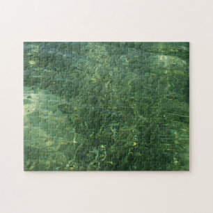 Puzzle Photo d'eau sur la pelouse marine II (Bleu et Vert