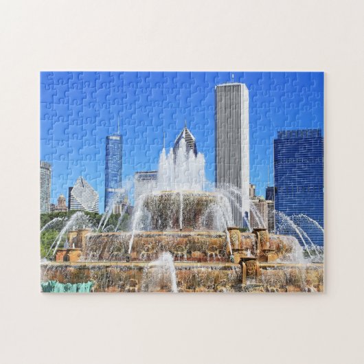 Puzzle Photo d'été de la fontaine de Chicago (Horizontal)