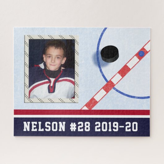 Puzzle Photo du joueur de hockey sur glace cool (Horizontal)