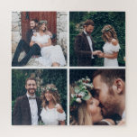 Puzzle Photo du Mariage Collage Carré personnalisé<br><div class="desc">Créez votre propre puzzle avec vos propres photos de mariage, anniversaire, fiançailles et événement spécial.</div>