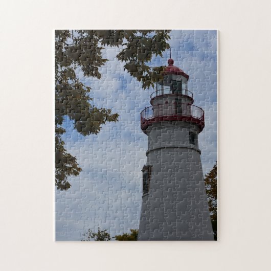 Puzzle photo du phare de Marblehead créé sur un (Vertical)
