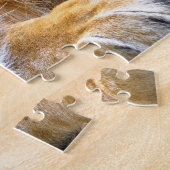 Puzzle Photo du visage du lion (Côté)