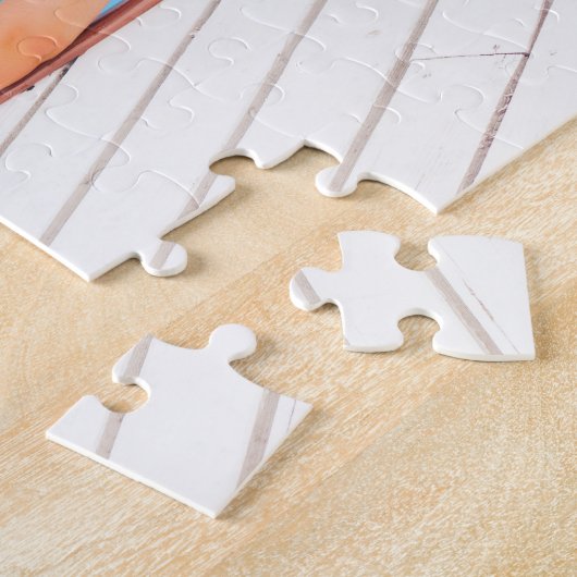 Puzzle Photo d'une femme se relaxant dans une piscine : (Côté)