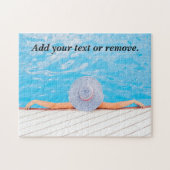 Puzzle Photo d'une femme se relaxant dans une piscine : (Horizontal)