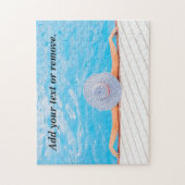 Puzzle Photo d'une femme se relaxant dans une piscine : (Vertical)