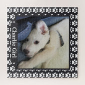 Puzzle Photo Empreinte de patte avec nom (Horizontal)