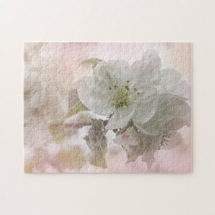 Puzzle Photo en fleurs de pomme blanche