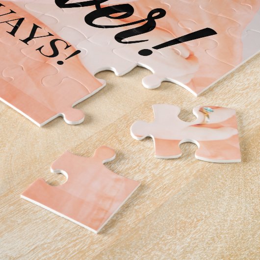 Puzzle Photo et message personnalisés (Côté)