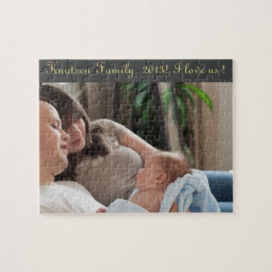Puzzle photo et texte personnalisé (Horizontal)