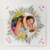 Puzzle Photo et texte personnalisé de l'art Abstrait colo (Horizontal)