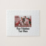 Puzzle Photo et texte personnalisés<br><div class="desc">Personnalisé votre photo et le puzzle de texte. Toute police,  tout arrière - plan,  tout format et taille d'image.</div>