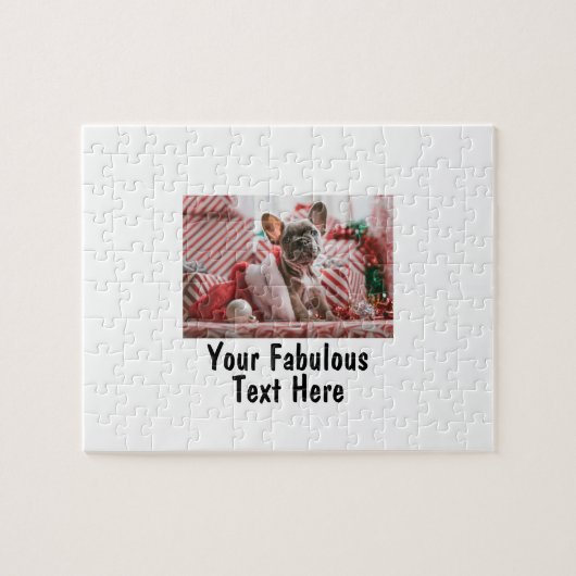 Puzzle Photo et texte personnalisés (Horizontal)
