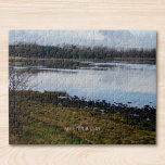 Puzzle Photo Et Texte Personnalisés Paysage Personnalisé<br><div class="desc">Cette scie est imprimée d'une scène paisible d'un paysage irlandais. Il est personnalisable pour que vous puissiez télécharger votre photo et ajouter votre nom ou votre citation inspirante,  ce qui en fait un cadeau personnel ou un souvenir.</div>