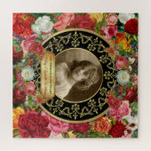 Puzzle Photo Gold Roses magnifiques commémoratif Black On (Horizontal)