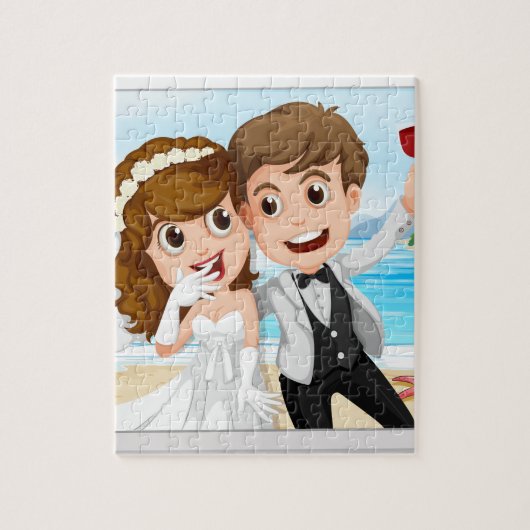 Puzzle photo mariage (Vertical)