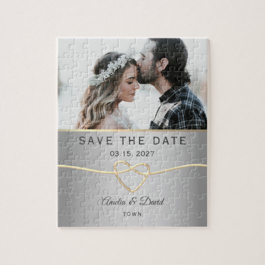 Puzzle Photo Mariage Enregistrer La Date (Vertical)