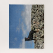 Puzzle Photo mignonne Black Dog Mutt Lab Shephered Photo (Vertical)