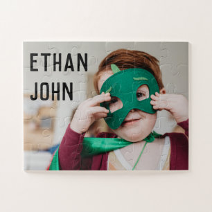 Puzzle Photo mignonne Toddler avec le nom de l'enfant