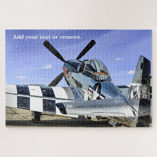 Puzzle Photo militaire d'un avion de chasse P-51 Mustang (Horizontal)