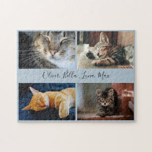 Puzzle Photo moderne Collage personnalisé Nom de script c