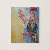 Puzzle photo originale de vie morte du sac maquillage vin (Vertical)